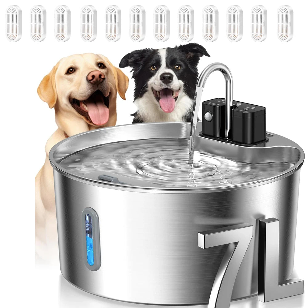Premium Stainless Steel Wireless Pet Water Fountain